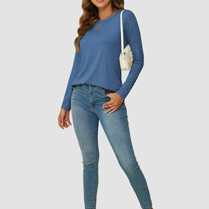 Camisetas transpirables de bajo precio para mujer, camisetas de manga larga para adultos para mujer, disponibles en Stock, nueva calidad Premium - Product Image 3