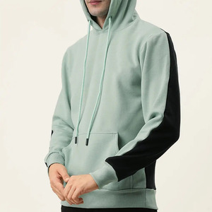 Sweat à capuche en molleton de coton léger pour homme avec logo personnalisé, OEM ODM, vente en gros, sweat à capuche uni de qualité supérieure, streetwear - Product Image 4