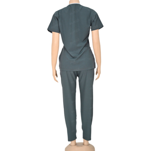 Conjunto de Uniformes Médicos Unisex para Uso Hospitalario, Tela de Sarga de Poliéster/Algodón, Parte Superior y Pantalones - Product Image 4