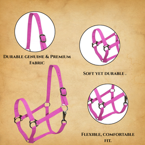 Licol d'équitation en nylon et PP de haute qualité |   Équipement d'équitation en cuir durable |   Plusieurs couleurs disponibles |   Qualité supérieure - Product Image 4