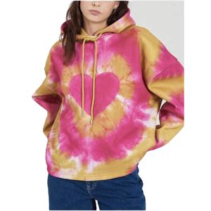 Sweat à capuche en molleton de coton uni, tie-dye, vente chaude, nouvelle arrivée, style pull, sweat à capuche tie-dye pour femmes - Product Image 1