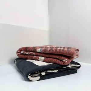 Ropa de cama de punto de algodón orgánico con estilo, manta cálida para dormitorio y viaje, decoración del hogar, estilo liso - Product Image 1