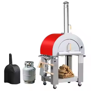 Nuevo horno de pizza para exteriores a leña en rojo-PG06 listo para enviar - Product Image 1