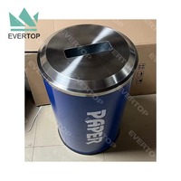 Poubelle à déchets DB-48B 100L à simple compartiment, poubelle de recyclage colorée, poubelle ronde de bureau, poubelle commerciale moderne