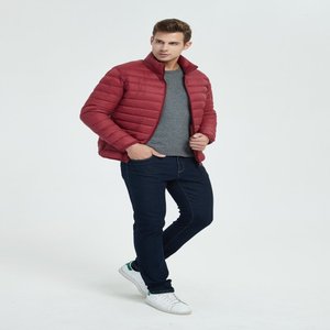 Designer Men's Puffer Jacket Custom Soft Waterproof Fabric Black <b>Winter</b> <b>Coats</b> <b>with</b> <b>Hood</b> Wholesale Plus Size Bubble Design - Product Image 5