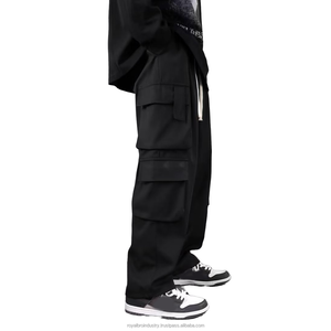 กางเกงวอร์มผ้าฝ้ายสำหรับผู้ชายกางเกงลำลองสำหรับผู้ชายกางเกงแนวสตรีทระบายอากาศได้ดีเป็นมิตรกับสิ่งแวดล้อมโลโก้100% แบบกำหนดเอง - Product Image 5