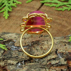 Bague pour homme en argent sterling fin avec agate rose naturelle, motif géométrique, monture plaquée rhodium, bijoux de luxe - Product Image 5