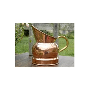 Cubo de carbón de cobre de gran capacidad con llamarada elegante y pulido artístico hecho para un práctico Almacenamiento de leña y encanto visual - Product Image 1