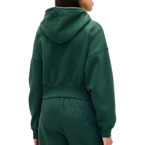 Sweat-shirt à capuche en molleton doublé 100% coton avec fermeture éclair intégrale et logo personnalisé, style classique, décontracté, pour tous les jours, fabricant OEM/ODM - Product Image 3