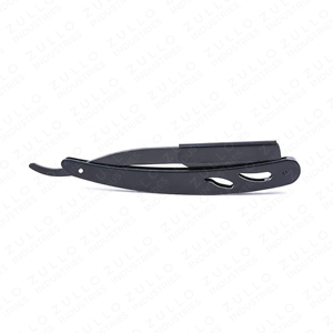 Wholesale Turkish Style Black Straight Razor Stainless Steel <b>Barber</b> Shaving Tool Custom Branding OEM for Men - Product Image 2