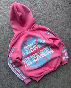 Sudaderas con capucha de gran tamaño para hombre más vendidas diseño de cremallera completa bordado 100% algodón Invierno bajo MOQ origen paquistaní venta al por mayor angustia - Product Image 6