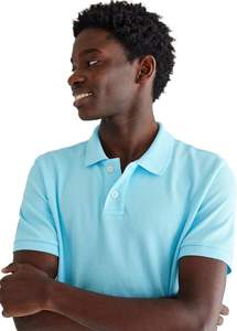 Camiseta Polo elástica con logotipo personalizado para hombre, camiseta polo cómoda de LICRA y algodón, venta al por mayor - Product Image 5