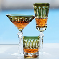 Verres à whisky de luxe en cristal blanc taillé à la main, capacité 200 ml, pour whisky et Hock