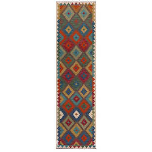 Tapis de couloir Maimana Afghanistan Kilim 293 x 81 cm - Product Image 1