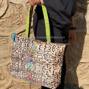 Nuevos bolsos de mano de cuero de vaca con estampado de animales reales occidentales para mujer, bolsos de hombro de vaquera de gran capacidad de estilo Vintage de alta calidad - Product Image 2