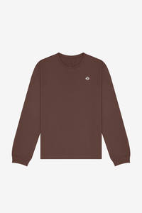 Camiseta Unisex Marrón de Manga Larga, 100% Algodón Jersey, Cuello Redondo Liso, Tejido Transpirable para Uso Casual al Aire Libre, Venta al Por Mayor OEM - Product Image 5