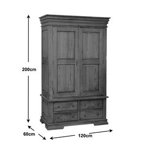 Meubles de chambre à coucher en bois de teck massif de haute qualité au design moderne Armoire d'intérieur avec lit et cadre de lit sélectionnés - Product Image 4