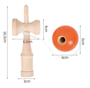 Jouet Kendama en bois personnalisé avec boule à cordes jeu de sport éducatif d'habileté pour enfants prix d'usine - Product Image 5