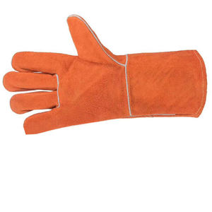 Guantes de Soldadura de Cuero Blanco Resistentes con Protección Contra Incendios y Puño Largo - Product Image 3