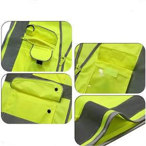 Chaleco de Seguridad Casual de Nuevo Estilo al por Mayor de Fábrica, con Logotipo Personalizado y Cinta Reflectante, Ropa de Trabajo de Alta Visibilidad para Hombre, Otoño - Product Image 6