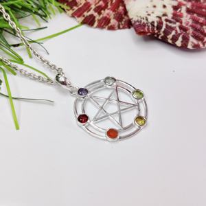 จี้จักระสเตอริ925เงินหลายชั้นหินบำบัดทางศาสนาที่ดีที่สุดสวมใส่ทุกวันเพื่อความสมดุลจี้เครื่องรางของขวัญ - Product Image 5