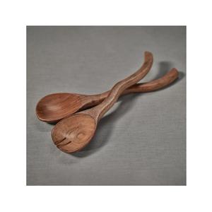 Service à salade en bois émaillé poli, Offre Spéciale, service à salade en bois de mangue avec cuillère de service, serveurs assortis - Product Image 6