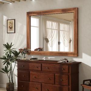 Modern Farmhouse Art Deco Gold Metal Frame Lightweight Eco-Friendly Waterproof Bathroom <b>Mirror</b> Vertical Horizontal Wedding - Product Image 6