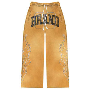 Ropa deportiva de poliéster de peso pesado personalizada para hombre, conjuntos de dos piezas, chándales Sunfaded, ropa de calle a prueba de viento, chándal con serigrafía - Product Image 6