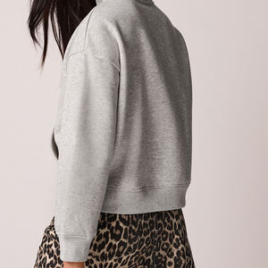 Sudadera transpirable con logotipo personalizado y hombros caídos 2025/sudadera informal holgada de mujer con mangas regulares de nuevo estilo para mujer 2025 - Product Image 2