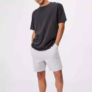 T-shirt de gymnastique pour hommes 100% coton 180g conception d'impression numérique personnalisée courte longueur avec technique de bouffée sonnerie de cou personnalisée - Product Image 2