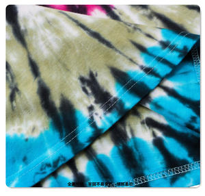 เสื้อยืดมัดย้อมย้อมย้อมย้อมย้อมผ้าฟอกย้อมสีสำหรับผู้ชาย - Product Image 4