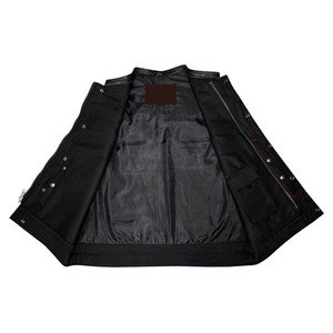 Nuevo Chaleco de moda de cuero y mezclilla hecho fuera del bolsillo del arma Slim Fit chaleco duradero para adultos - Product Image 4