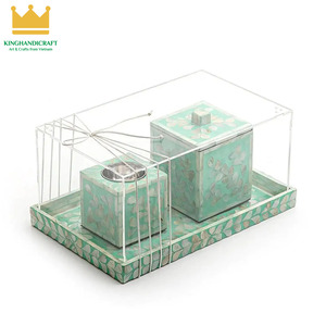 Madre de perla incrustaciones Mubkhar quemador Bukhoor quemador incienso caja y bandeja quemador Bakhoor árabe - Product Image 4