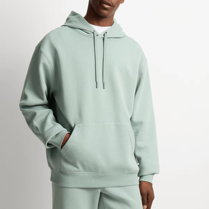 550gsm plus polaire épaissie à capuche hiver couleur unie blanc impression personnalisée logo motif lâche hommes à capuche, sweat à capuche pour hommes - Product Image 1