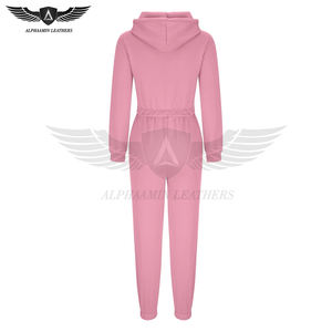Conjunto de chándales sudaderas con capucha y cortas para mujer de la mejor calidad, ropa informal de color rosa, chándales cortos para mujer - Product Image 4