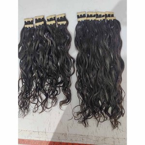 Extensiones de cabello Remy indio con cinta adhesiva, cutículas alineadas, trama de piel invisible sin costuras, proveedor de ondas naturales de un solo donante - Product Image 4