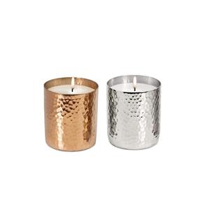 Tarro de vela de Metal de diseño elegante en multicolor para decoración de fiesta de eventos de boda tarros de vela martillados redondos - Product Image 1