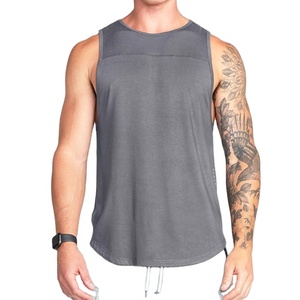 Camiseta Deportiva de Alta Calidad para Gimnasio, Tejida, para Correr, Fitness, Unisex, Corte Largo, Ajuste Regular, Chaleco Deportivo para Hombre - Product Image 4