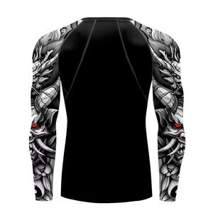 Camiseta de Compresión de Manga Larga Transpirable para Hombre, para BJJ, Grappling, MMA, Ropa Deportiva (Spandex/Poliéster) - Product Image 5