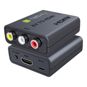 IDATA 622083 Convertisseur Vidéo Noir AV vers HDMI & SPDIF – Répartiteurs et Convertisseurs - Product Image 1