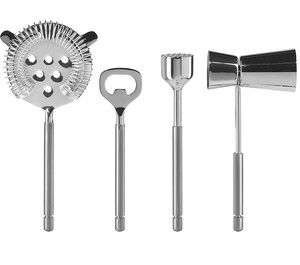 Luxury Modern Design Silver Hanging <b>Bar</b> <b>Tools</b> Set on Marble Stand for <b>Bar</b> Table Wedding Restaurant Hotel - Product Image 6