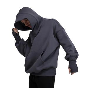 À la mode à manches longues rue pull à capuche pour hommes goutte épaule pull à capuche mode Logo personnalisé hommes sweats à capuche - Product Image 5