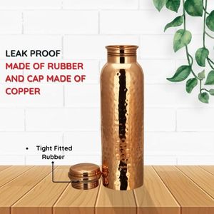 ขวดน้ำ100% ทองแดงบริสุทธิ์แบบคลาสสิกทนทานต่อการรั่วซึมทนทานสำหรับฝาภาชนะใส่เครื่องดื่มเป็นมิตรกับสิ่งแวดล้อม - Product Image 3