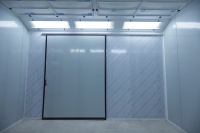 Cabine de peinture à rideau d'eau pour meubles de grande taille SDLongXiang LX-120, chauffage infrarouge électrique 52KW, système anti-poussière économe en énergie