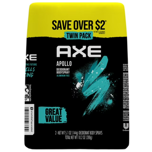 Axe Apollo Sage & Cedarwood Twin Pack 5.1 oz Eau De Toilette Déodorant pour Homme Ingrédient Chimique Spray Corporel - Product Image 3