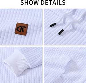 Pull-over décontracté pour homme 340 GSM, jersey matelassé, séchage rapide, doublé, col à capuche, hiver, uni, tissé, logo personnalisé, 100% polyester - Product Image 5