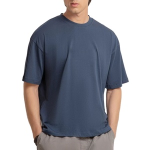 Lightweight Summer Wear Silk/Cotton Canvas T-Shirt <b>Down</b> Shoulder Neck Men's Casual Breathable Quick Dry Outdoor Tee - Product Image 6