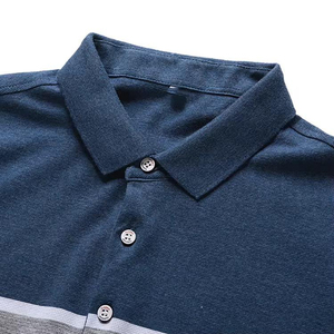 Venta al por mayor de algodón de punto para camisa de polo para los hombres de talla grande transpirable bordado elegante diseño casual camisas de polo de los hombres OEM - Product Image 3