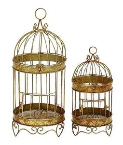 Cage à oiseaux en or rose haute qualité décorative pour la maison ferme de jardin tarif de gros en plastique métal caractéristiques animales - Product Image 6