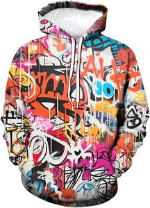 Sudaderas con Estampado de Grafiti para Hombre, Ropa Masculina Personalizada de Alta Calidad, Diseño Superior 2024, Sudaderas 100% Algodón - Product Image 2